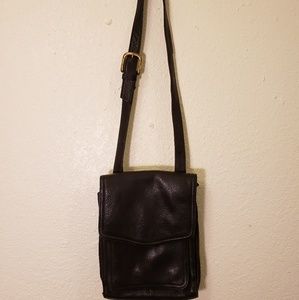 Fossil crossbody purse, leather, black